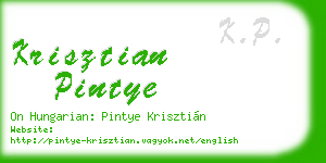 krisztian pintye business card